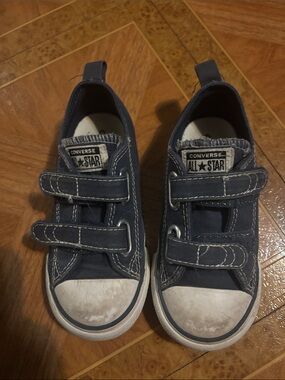 🌈4/$25🌈 Converse Kids Navy Canvas Double-Strap All Star Sneakers